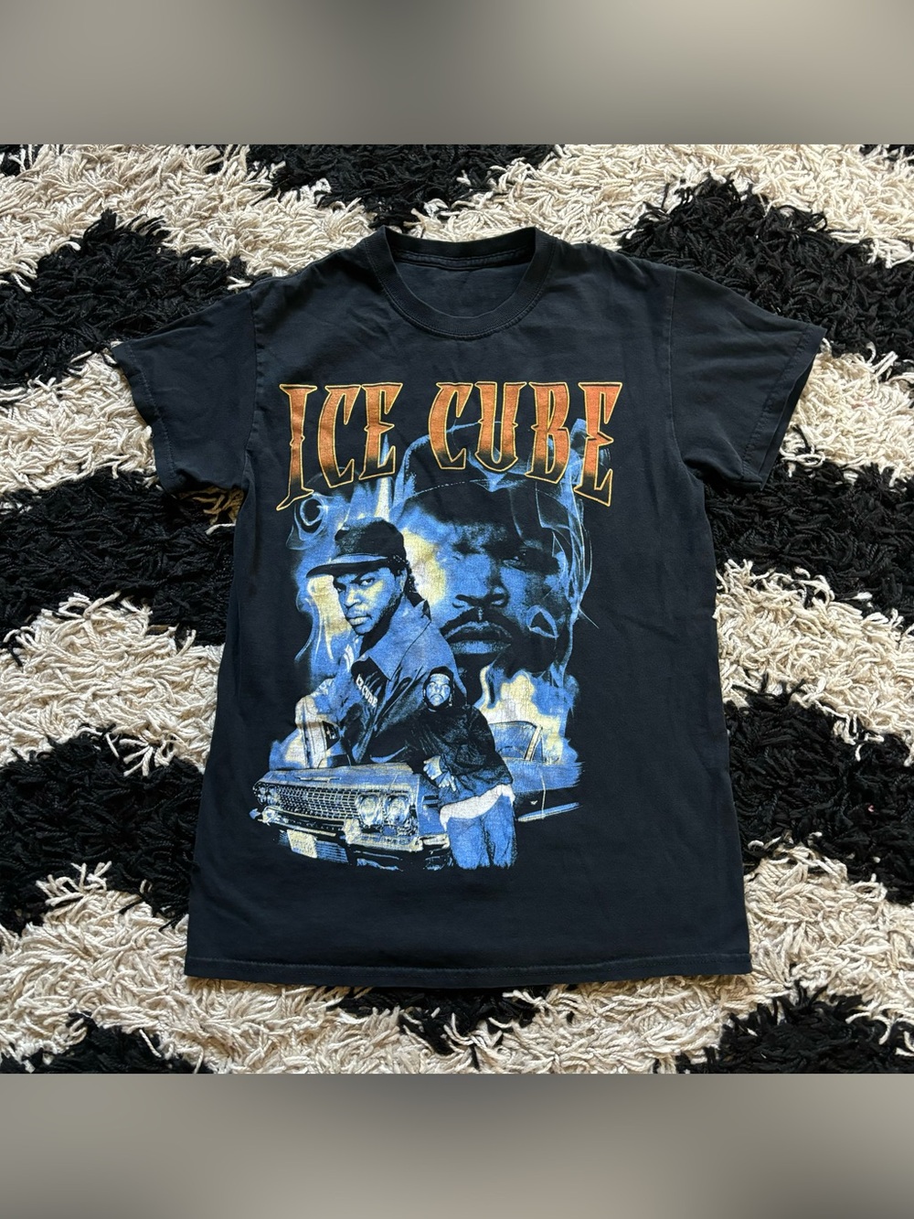 Ice Cube Streetwear Multicolor Graphic Black Short Sleeve Crewneck Tshirt